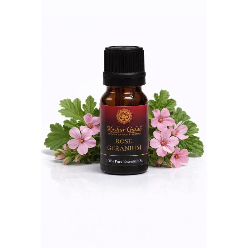 Rose Geranium Essential Oil | Pelargonium graveolens | 100% Pure & Floral